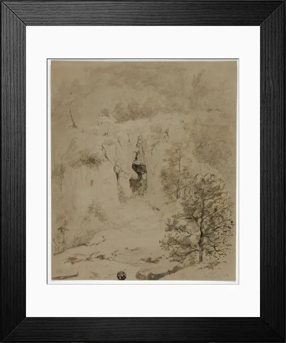 Framed Print : Rocky Landscape, 1832. Creator: Barend Cornelis Koekkoek Framed Print : Rocky Landscape, 1832. Creator: Barend Cornelis Koekkoek