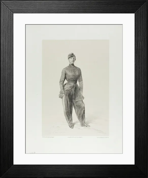 Framed Print : Portrait of Auguste Raffet, 1857. Creator: Auguste Raffet Framed Print : Portrait of Auguste Raffet, 1857. Creator: Auguste Raffet