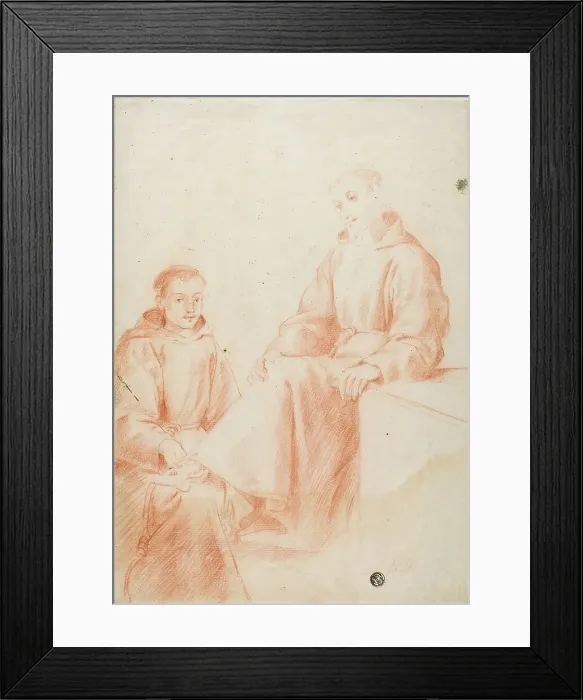 Framed Print : Two Monks, n.d. Creator: Lodovico Carracci Framed Print : Two Monks, n.d. Creator: Lodovico Carracci
