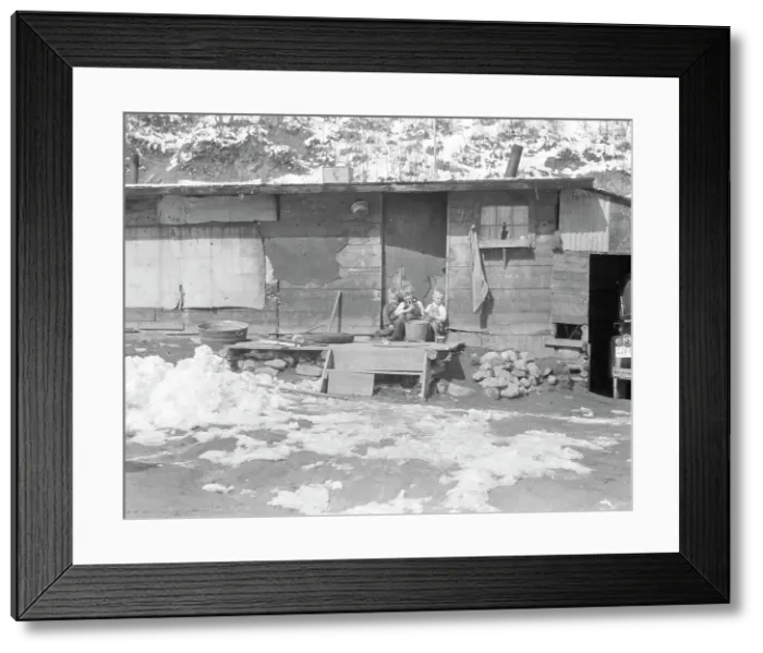Framed Print : Miner's shack, Blue Blaze coal mine, Consumers, near Price, Utah, 1936. Creator: Dorothea Lange Framed Print : Miner's shack, Blue Blaze coal mine, Consumers, near Price, Utah, 1936. Creator: Dorothea Lange