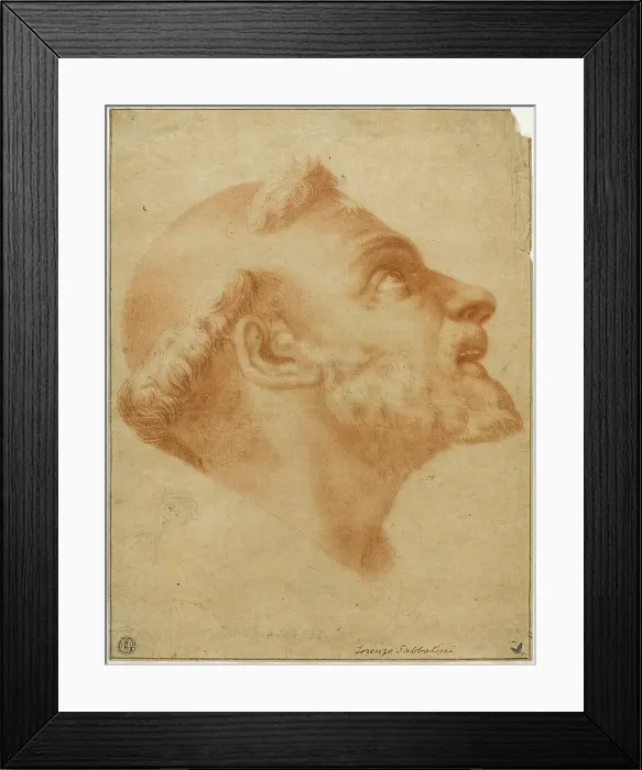 Framed Print : Upturned Head of Saint Dominic, n.d. Creator: Lorenzo Sabatini Framed Print : Upturned Head of Saint Dominic, n.d. Creator: Lorenzo Sabatini