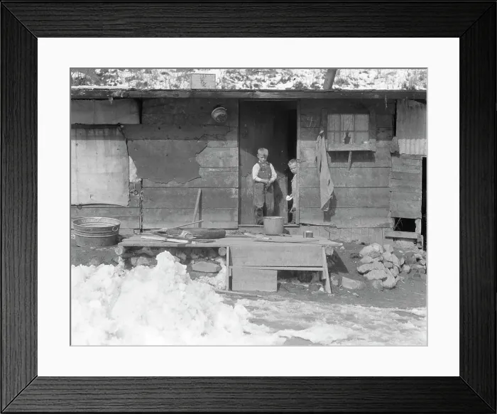 Framed Print : Miner's home, company-owned, Blue Blaze Coal Company, Consumers, near Price, Utah, 1936. Creator: Dorothea Lange Framed Print : Miner's home, company-owned, Blue Blaze Coal Company, Consumers, near Price, Utah, 1936. Creator: Dorothea Lange