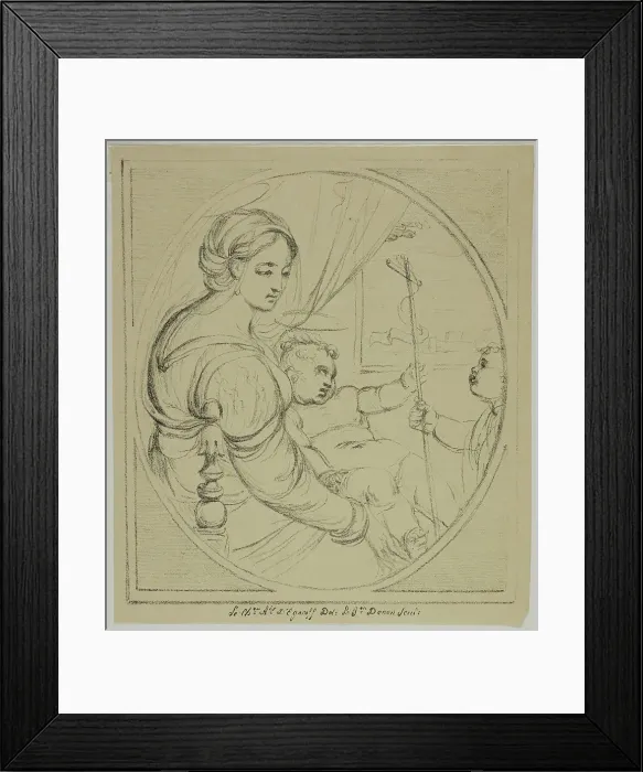 Framed Print : Virgin in a Chair, 1817–20. Creator: Vivant Denon Framed Print : Virgin in a Chair, 1817–20. Creator: Vivant Denon