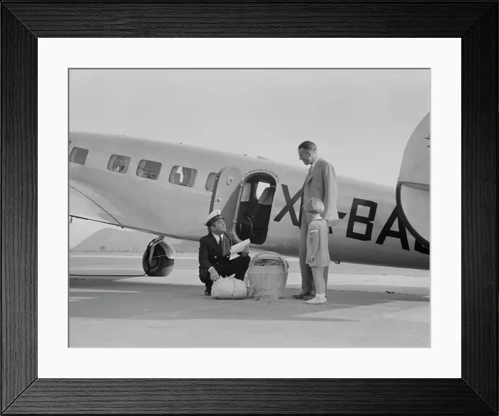 Framed Print : Plant quarantine inspector examining baggage, Glendale, California, 1937. Creator: Dorothea Lange Framed Print : Plant quarantine inspector examining baggage, Glendale, California, 1937. Creator: Dorothea Lange