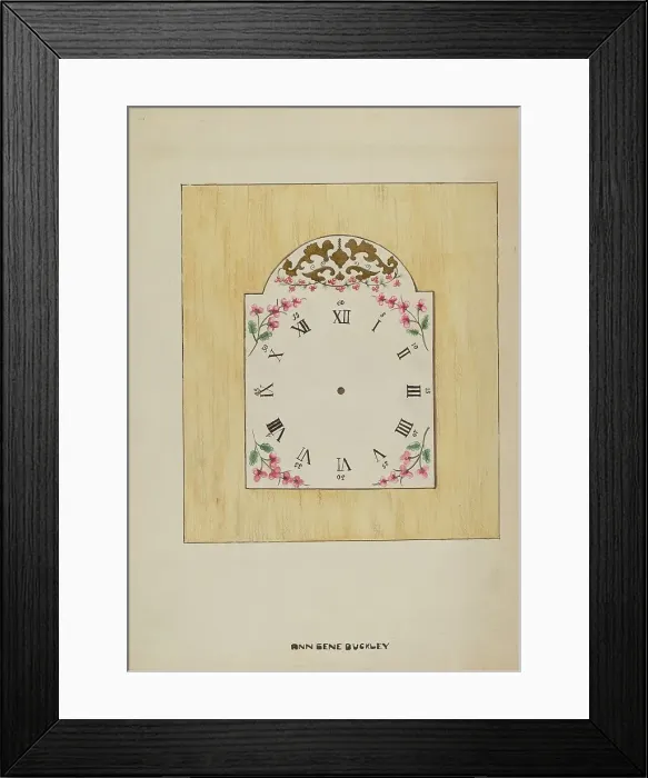 Framed Print : Clock Face, c. 1936. Creator: Ann Gene Buckley Framed Print : Clock Face, c. 1936. Creator: Ann Gene Buckley