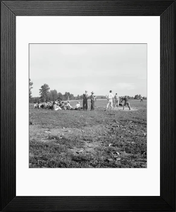 Framed Print : Farmers baseball game in the country... near Mountain Home, northern Arkansas, 1938. Creator: Dorothea Lange Framed Print : Farmers baseball game in the country... near Mountain Home, northern Arkansas, 1938. Creator: Dorothea Lange