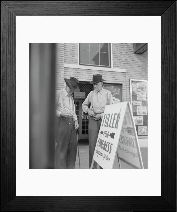 Framed Print : On the town square, Fayetteville, Arkansas, 1938. Creator: Dorothea Lange Framed Print : On the town square, Fayetteville, Arkansas, 1938. Creator: Dorothea Lange