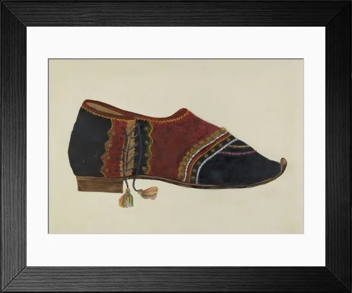 Framed Print : Man's Dancing Shoe, c. 1936. Creator: Ann Gene Buckley Framed Print : Man's Dancing Shoe, c. 1936. Creator: Ann Gene Buckley