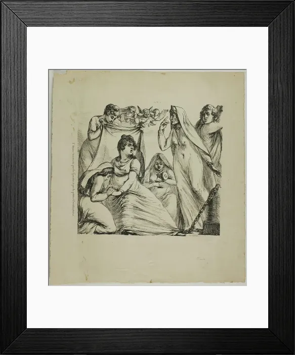 Framed Print : Love Tormented by Considerations Great and Small, 1817–20. Creator: Vivant Denon Framed Print : Love Tormented by Considerations Great and Small, 1817–20. Creator: Vivant Denon