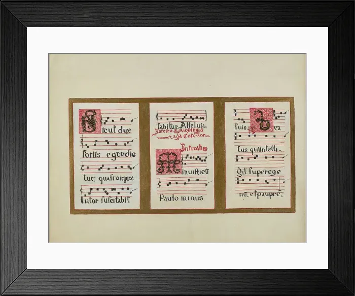 Framed Print : Mission Chant, c. 1936. Creator: Ann Gene Buckley Framed Print : Mission Chant, c. 1936. Creator: Ann Gene Buckley