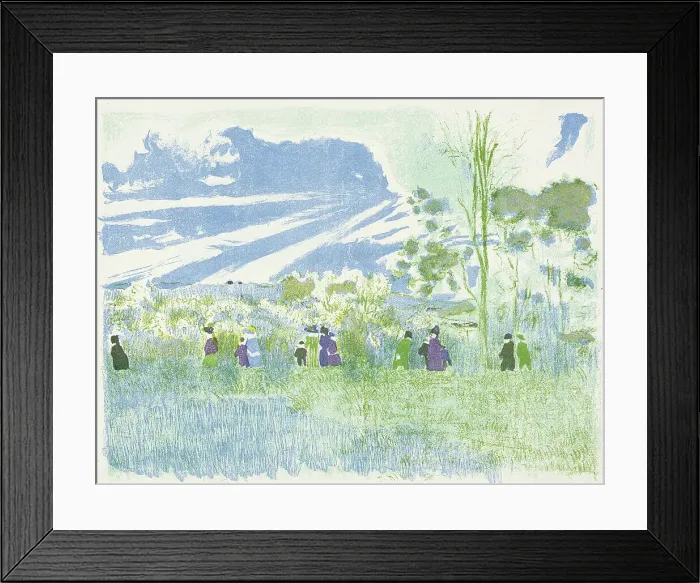 Framed Print : Across the Fields, plate three from Landscapes and Interiors, 1899. Creator: Edouard Vuillard Framed Print : Across the Fields, plate three from Landscapes and Interiors, 1899. Creator: Edouard Vuillard