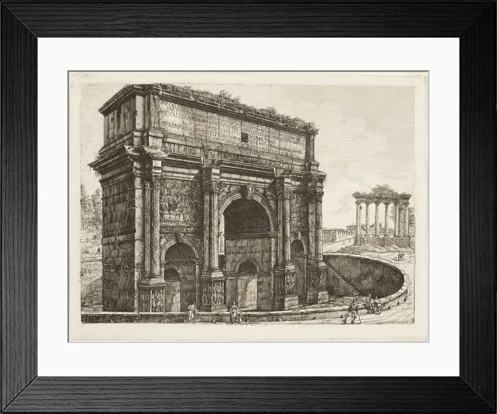 Framed Print : The Arch of Septimus Severus, 1820. Creator: Luigi Rossini Framed Print : The Arch of Septimus Severus, 1820. Creator: Luigi Rossini