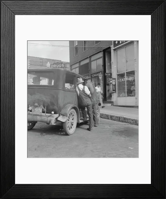 Framed Print : Small town - Rogers, Arkansas, 1938. Creator: Dorothea Lange Framed Print : Small town - Rogers, Arkansas, 1938. Creator: Dorothea Lange