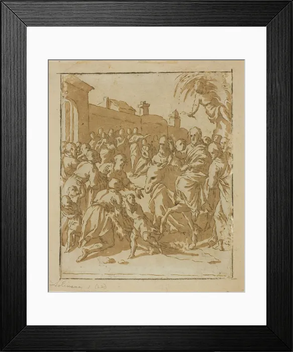 Framed Print : Christ Entering Jerusalem, 1600 / 10. Creator: Marcantonio Bassetti Framed Print : Christ Entering Jerusalem, 1600 / 10. Creator: Marcantonio Bassetti