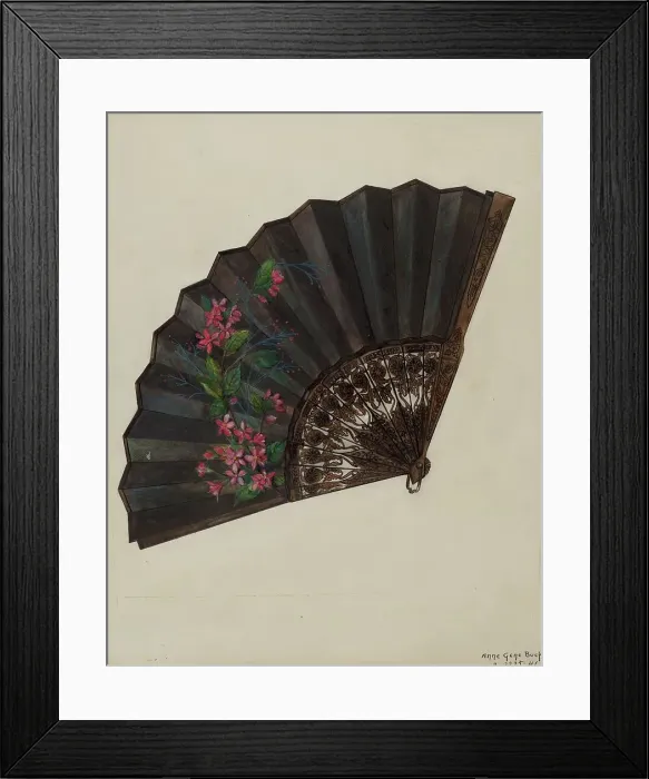 Framed Print : Fan, c. 1937. Creator: Ann Gene Buckley Framed Print : Fan, c. 1937. Creator: Ann Gene Buckley