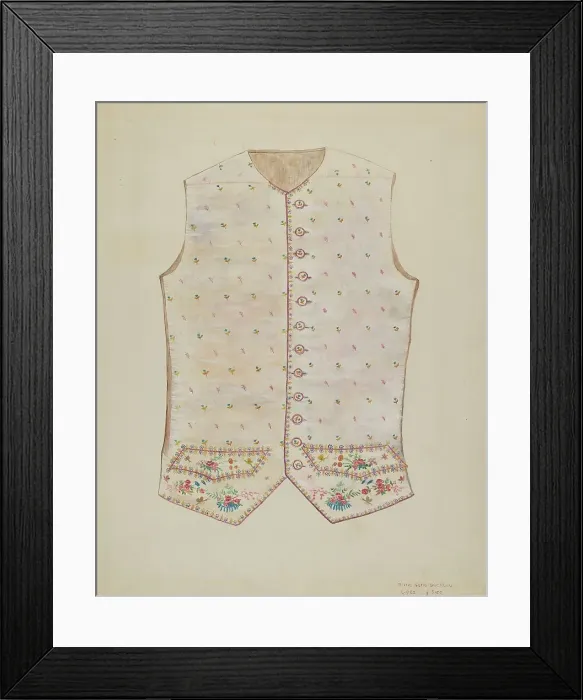 Framed Print : Waistcoat, c. 1937. Creator: Ann Gene Buckley Framed Print : Waistcoat, c. 1937. Creator: Ann Gene Buckley