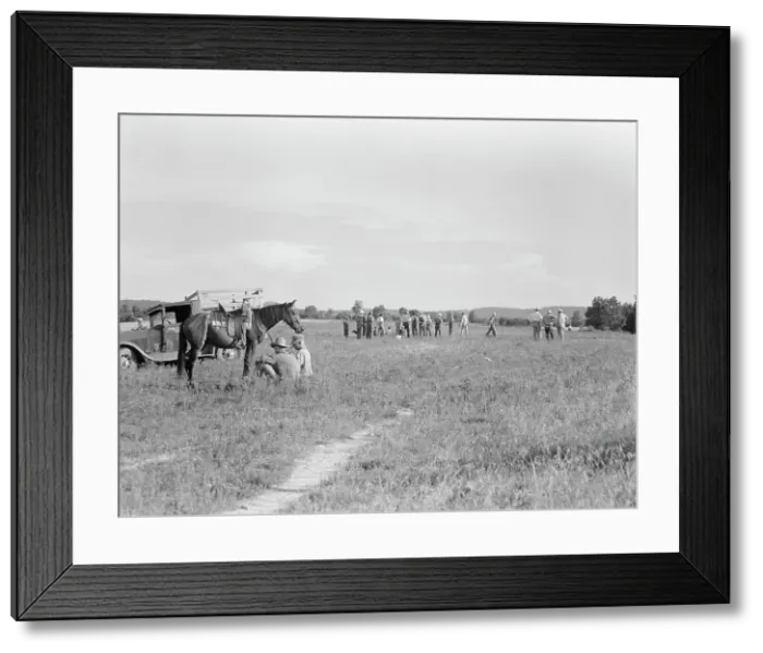 Framed Print : Farmers baseball game in the country, on U.S. 62, near Mountain Home, northern Arkansas, 1938. Creator: Dorothea Lange Framed Print : Farmers baseball game in the country, on U.S. 62, near Mountain Home, northern Arkansas, 1938. Creator: Dorothea Lange