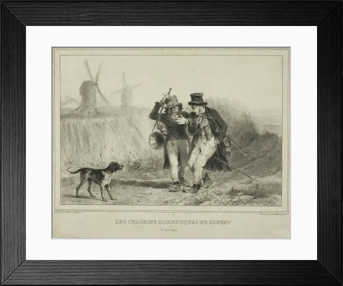 Framed Print : The Domestic Sorrows are my Torment!, 1836. Creator: Auguste Raffet Framed Print : The Domestic Sorrows are my Torment!, 1836. Creator: Auguste Raffet
