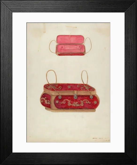 Framed Print : Reticule, c. 1937. Creator: Ann Gene Buckley Framed Print : Reticule, c. 1937. Creator: Ann Gene Buckley