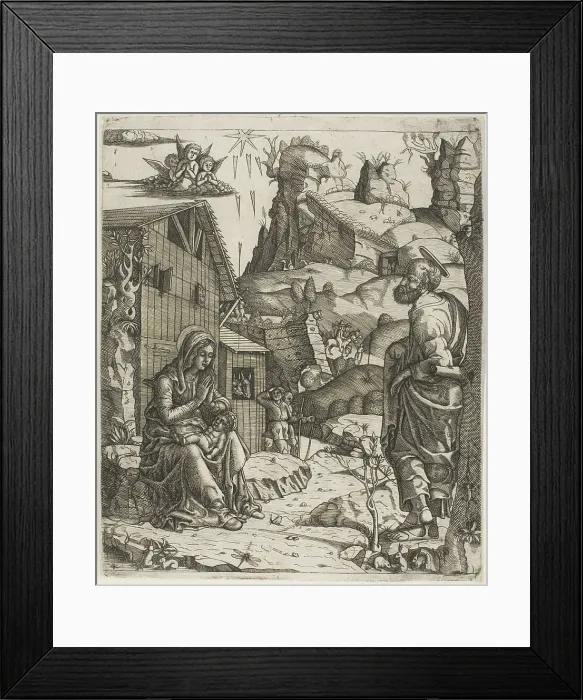 Framed Print : The Nativity, 1500 / 10. Creator: Master I.I.C.A Framed Print : The Nativity, 1500 / 10. Creator: Master I.I.C.A