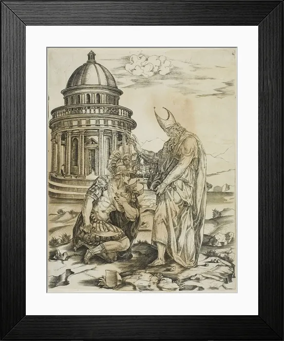 Framed Print : St. Ambrose and the Emperor Theodosius, n.d. Creator: Master IRs Framed Print : St. Ambrose and the Emperor Theodosius, n.d. Creator: Master IRs
