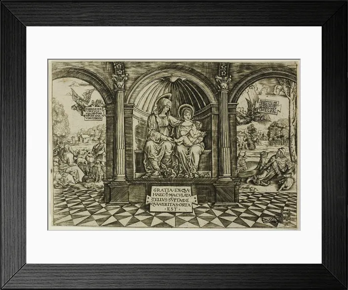 Framed Print : The Virgin and Child Enthroned with Saint Anne, 1512 / 13. Creator: Master NA. DAT with the Mousetrap Framed Print : The Virgin and Child Enthroned with Saint Anne, 1512 / 13. Creator: Master NA. DAT with the Mousetrap