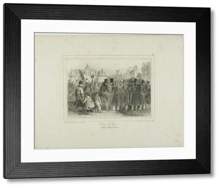 Framed Print : Long Life to the Troops!, July 28, 1830. Creator: Auguste Raffet Framed Print : Long Life to the Troops!, July 28, 1830. Creator: Auguste Raffet