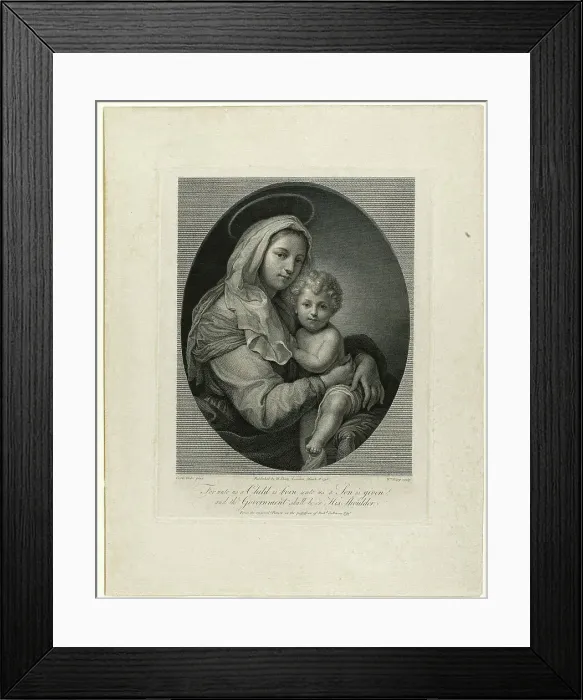 Framed Print : Madonna and Child, 1798. Creator: William Sharp Framed Print : Madonna and Child, 1798. Creator: William Sharp