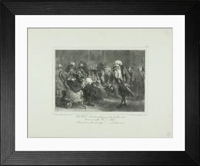 Framed Print : Little Aristocratic Club, July 28, 1830, 1831. Creator: Auguste Raffet Framed Print : Little Aristocratic Club, July 28, 1830, 1831. Creator: Auguste Raffet