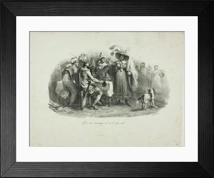 Framed Print : He Behaves for a Savage, 1830. Creator: Auguste Raffet Framed Print : He Behaves for a Savage, 1830. Creator: Auguste Raffet