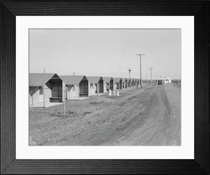 Framed Print : United States government camp for migratory workers, (FSA), Westley, California, 1939. Creator: Dorothea Lange Framed Print : United States government camp for migratory workers, (FSA), Westley, California, 1939. Creator: Dorothea Lange