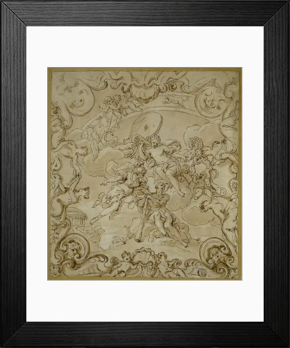 Framed Print : Hercules at the Crossroads, n.d. Creator: Niccolo Berrettoni Framed Print : Hercules at the Crossroads, n.d. Creator: Niccolo Berrettoni