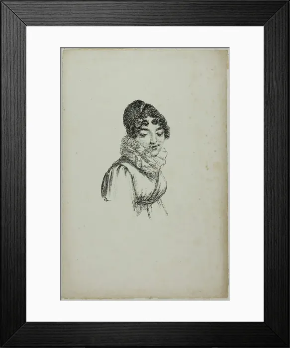 Framed Print : Portrait of a Young Woman, 1817–20. Creator: Vivant Denon