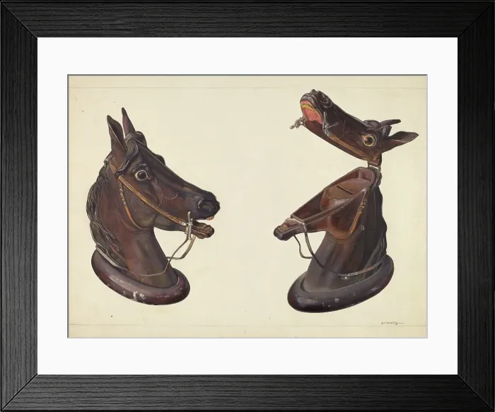Framed Print : Horse's Head Bank, c. 1938. Creator: Alf Bruseth