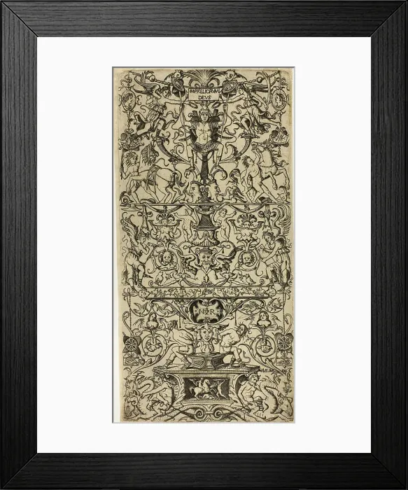 Framed Print : Ornament Panel with Mars, God of Battles, c.1507. Creator: Nicoletto da Modena Framed Print : Ornament Panel with Mars, God of Battles, c.1507. Creator: Nicoletto da Modena
