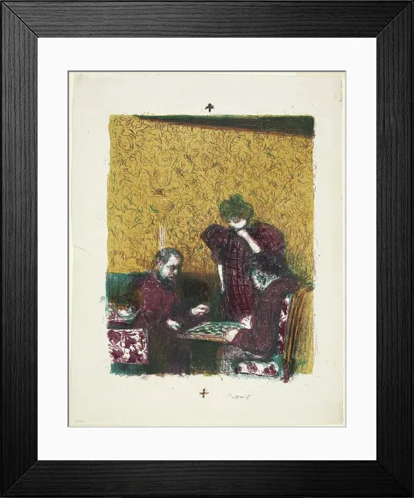 Framed Print : The Game of Checkers, 1899. Creator: Edouard Vuillard Framed Print : The Game of Checkers, 1899. Creator: Edouard Vuillard