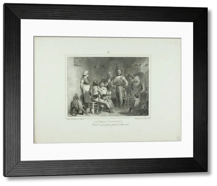 Framed Print : The Best Singer, 1831. Creator: Auguste Raffet Framed Print : The Best Singer, 1831. Creator: Auguste Raffet