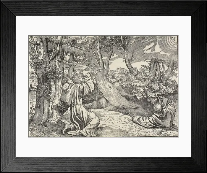 Framed Print : Saint Francis Receiving the Stigmata, 1535 / 45. Creator: Nicolo Boldrini Framed Print : Saint Francis Receiving the Stigmata, 1535 / 45. Creator: Nicolo Boldrini