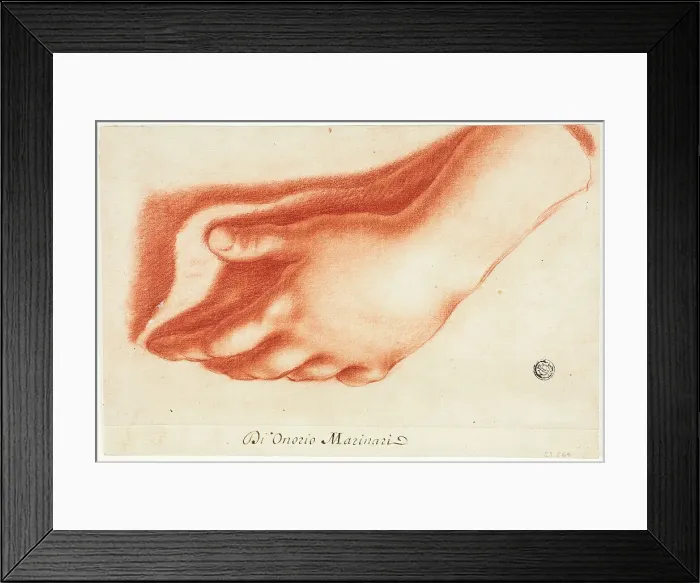 Framed Print : Plaster Cast of Left Hand, n.d. Creator: Onorio Marinari Framed Print : Plaster Cast of Left Hand, n.d. Creator: Onorio Marinari