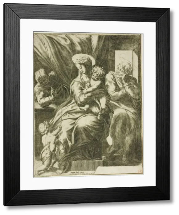 Framed Print : The Holy Family, 1568. Creator: Orazio de Sanctis Framed Print : The Holy Family, 1568. Creator: Orazio de Sanctis