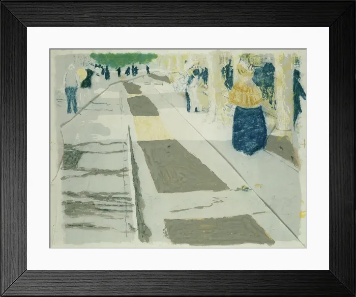 Framed Print : The Avenue, printed 1899. Creator: Edouard Vuillard Framed Print : The Avenue, printed 1899. Creator: Edouard Vuillard