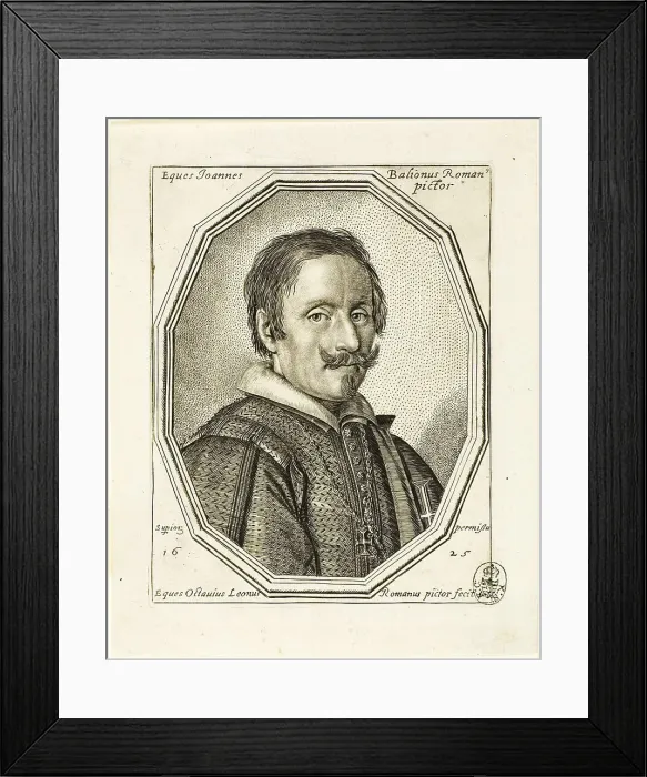 Framed Print : Giovanni Baglione, 1625. Creator: Ottavio Mario Leoni Framed Print : Giovanni Baglione, 1625. Creator: Ottavio Mario Leoni