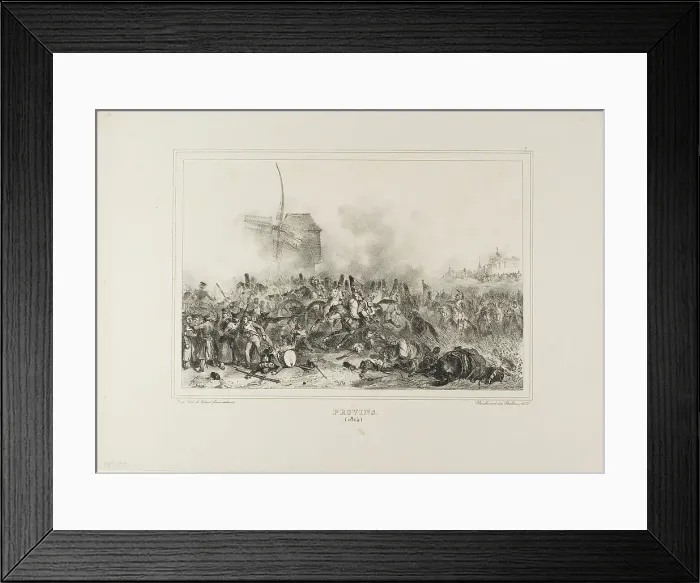 Framed Print : Provins 1814, 1833. Creator: Auguste Raffet