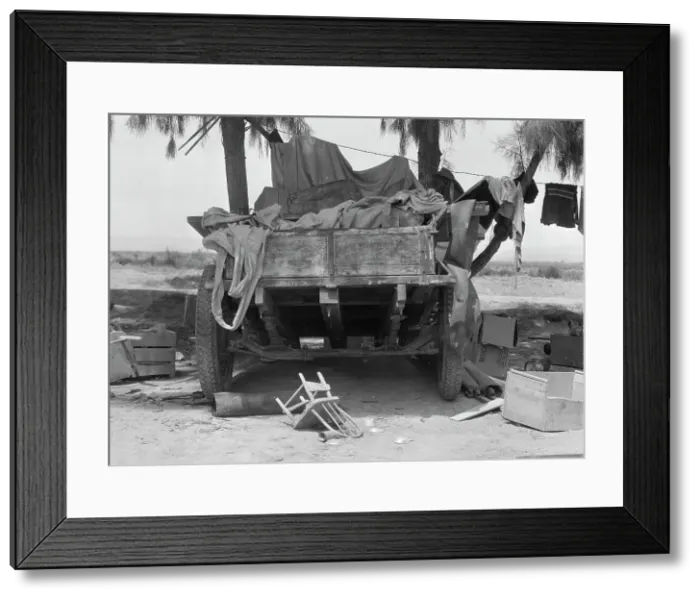 Framed Print : Stranded in southern California, , 1936. Creator: Dorothea Lange Framed Print : Stranded in southern California, , 1936. Creator: Dorothea Lange