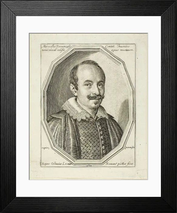Framed Print : Marcellus Provenzalis, 1623. Creator: Ottavio Mario Leoni Framed Print : Marcellus Provenzalis, 1623. Creator: Ottavio Mario Leoni