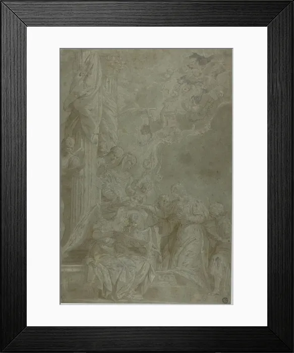 Framed Print : Mystic Marriage of Saint Catherine, n.d. Creator: Paolo Veronese Framed Print : Mystic Marriage of Saint Catherine, n.d. Creator: Paolo Veronese