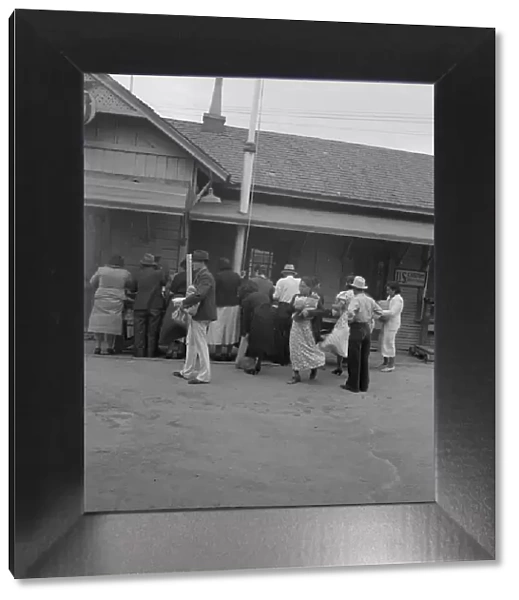 El Paso residents at plant quarantine station, El Paso, Texas, 1937. Creator: Dorothea Lange