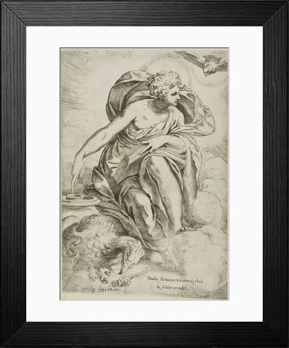 Framed Print : Saint John the Evangelist, 1567. Creator: Paolo Farinati Framed Print : Saint John the Evangelist, 1567. Creator: Paolo Farinati