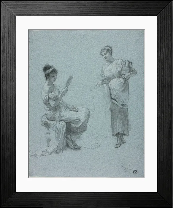 Framed Print : Two Ladies of Ancient Rome, c.1893. Creator: Paolo Mei Framed Print : Two Ladies of Ancient Rome, c.1893. Creator: Paolo Mei