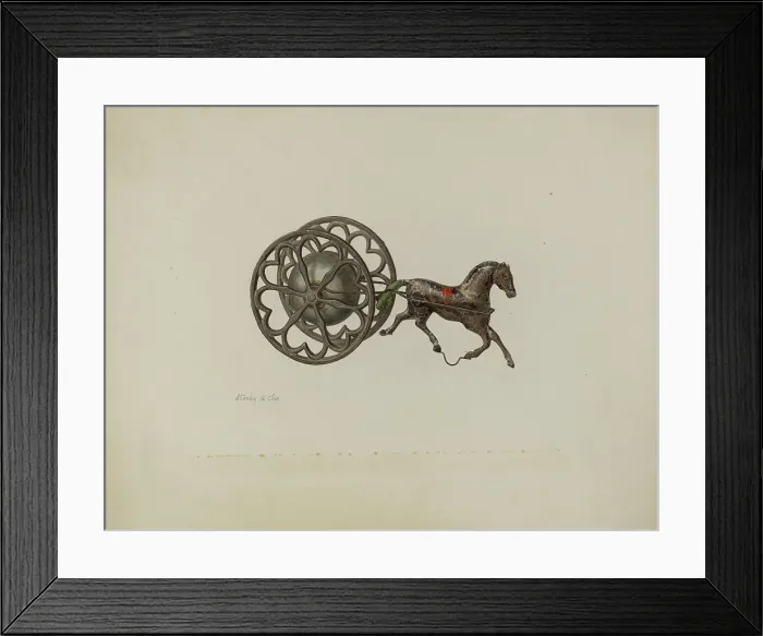 Framed Print : Toy Bell Cart, c. 1941. Creator: Stanley Chin Framed Print : Toy Bell Cart, c. 1941. Creator: Stanley Chin